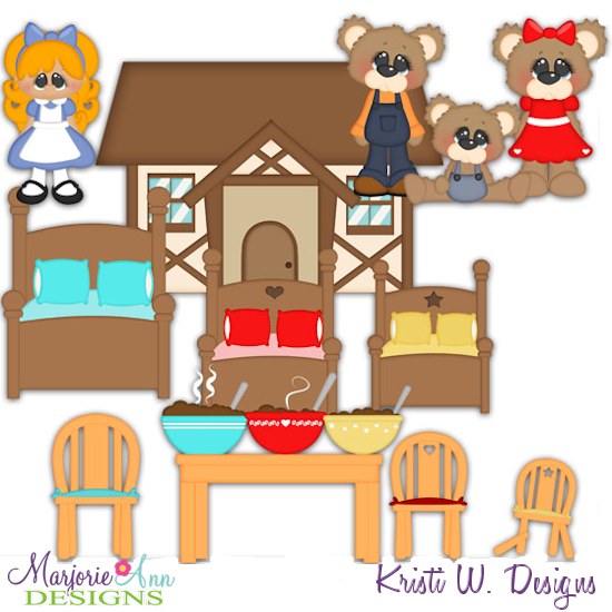 The 3 Bears SVG Cutting Files Includes Clipart - Click Image to Close